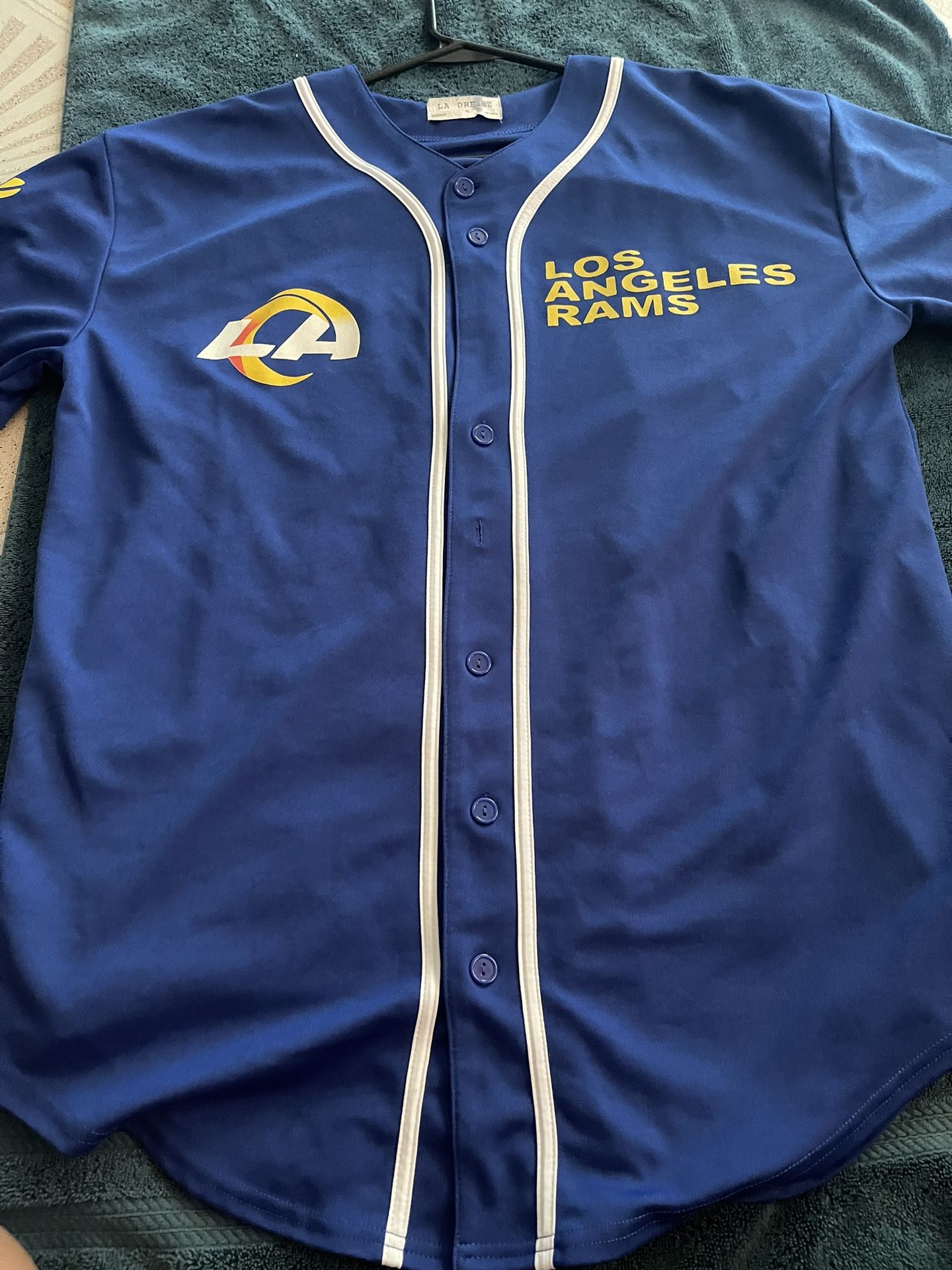 Rams Blue Baseball Shirt