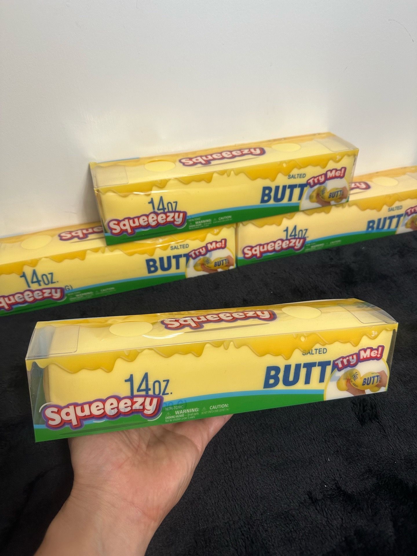 Yellow Butter Squeezy Squish Toy