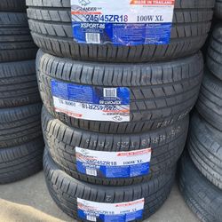 4 New Tires 245/45/18 Atlander Installation And Balancing 