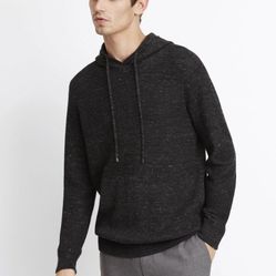 Vince Jaspe raglan Long  sleeve hoodie in a heathered charcoal gray Medium