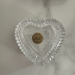 Heart Shaped Glass Jewelry Box