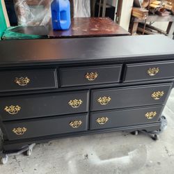 Black And Gold Dresser