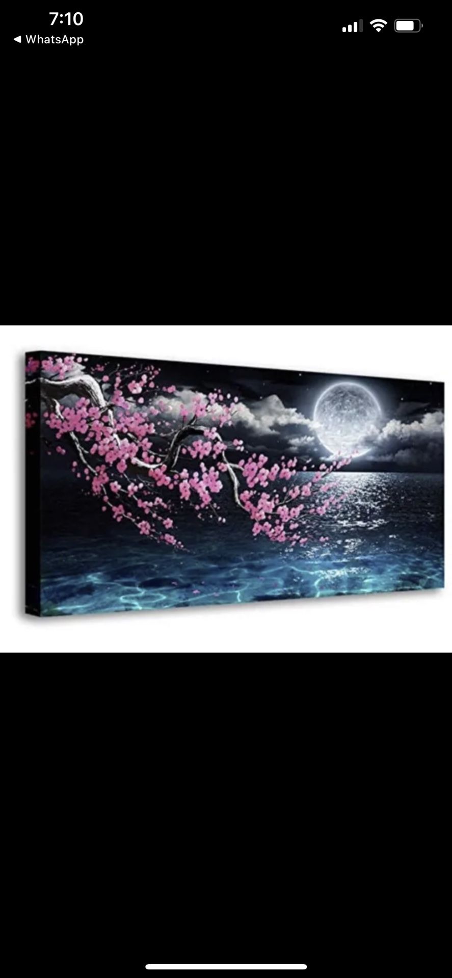 Framed Wall Art Plum Blossom Moon Ocean Art Prints