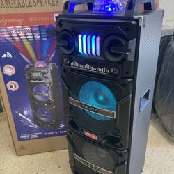 Rechargeable Bluetooth Speaker Dual 10” Woofer 