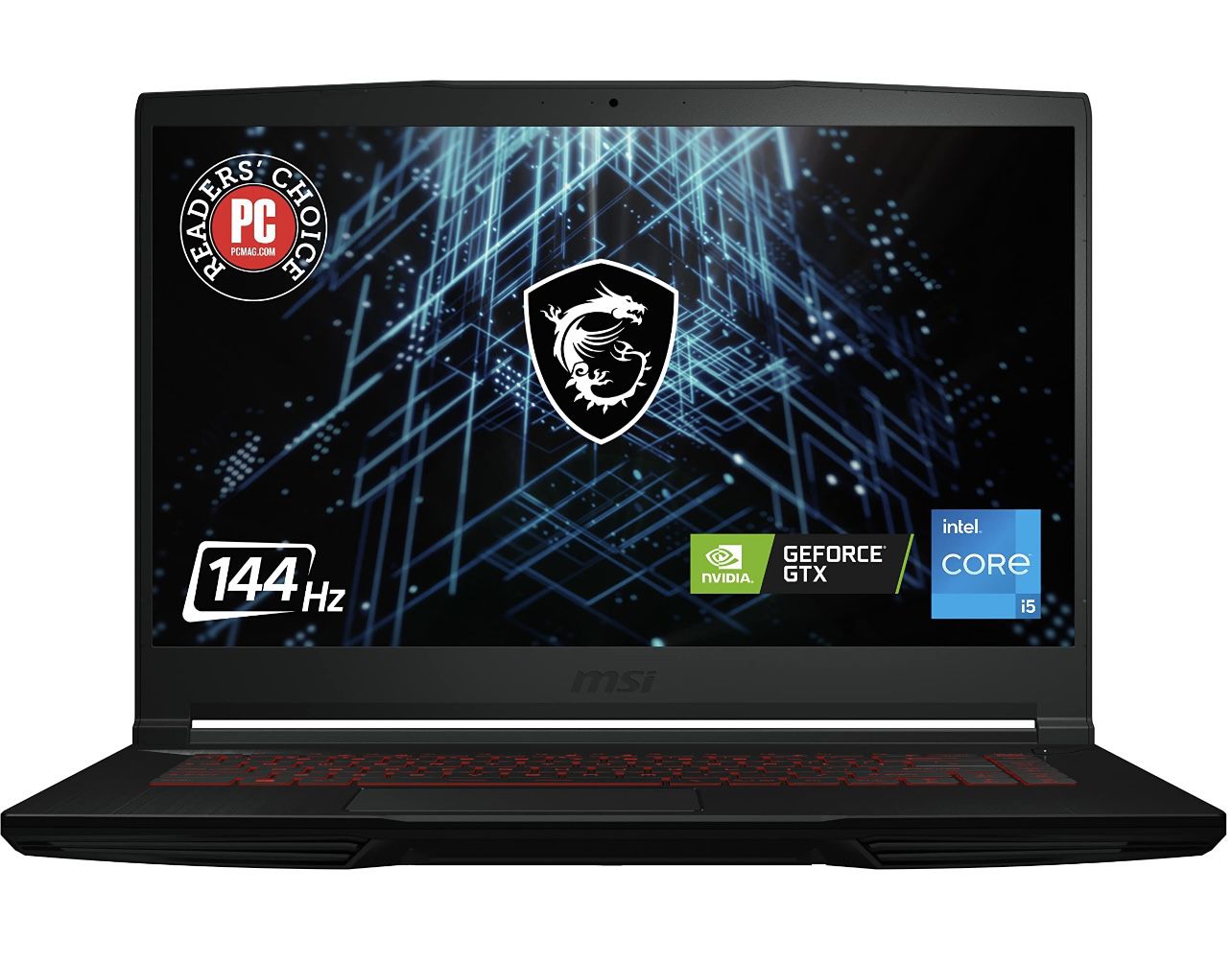 MSI GV15 15.6" 144Hz Gaming Laptop: Intel Core i5-11400H GTX 1650 8GB 256GB NVMe SSD, Wi-Fi 6, USB Type-C, Nahimic 3 Audio Immersion, Win 11: Black 11