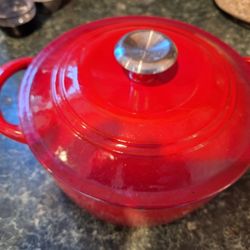 4 Quart Enaml Coated Cast Iron Dutch Oven