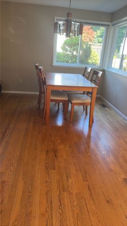 Dining room table with four chairs