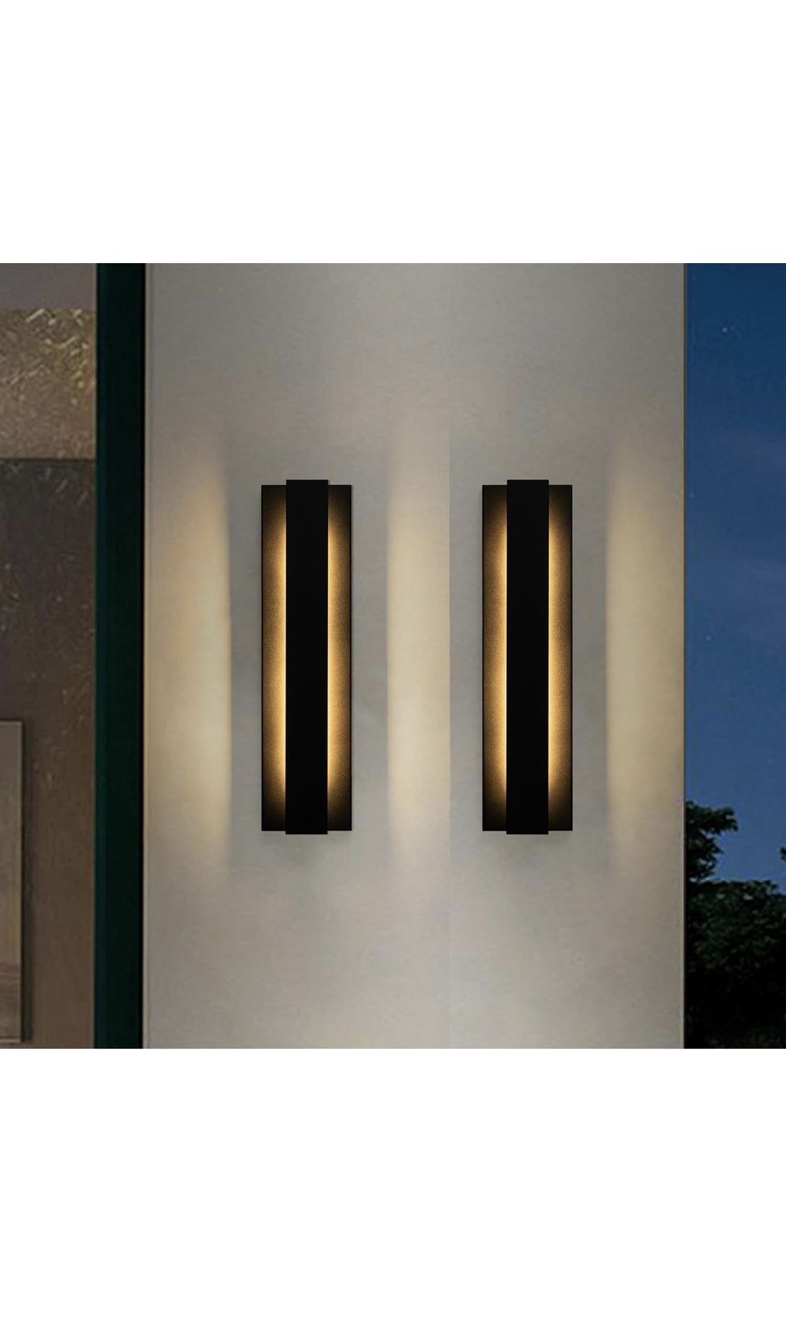 Outdoor Wall Lights 21inch LED Modern Wall Sconce Black Exterior Porch Light Fixture Long Wall Mount Lighting for House Patio Front Porch Garage