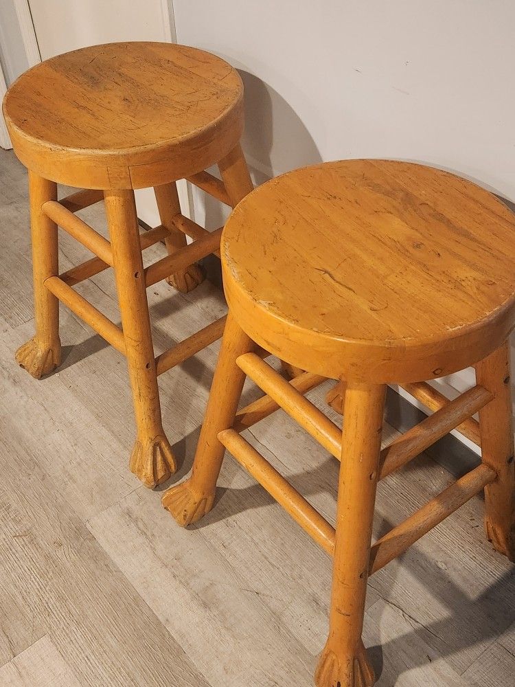 Extra Large, Solid Oak, Bar Stools