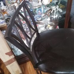 Black Bar Stool, Pub High, 25.00, Stain On Seat, Bought At BBB.