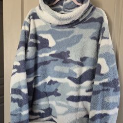 Fuzzy Camo Sweater 