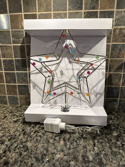 Target Multi Color LED Wire Star Tree Topper -New