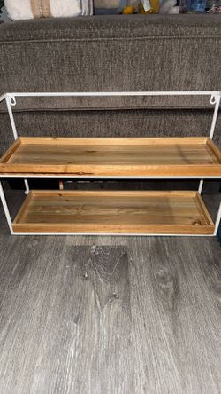 2 Tier Wooden Shelf