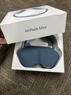 APPLE AIR POD MAX IN BOX (BLUE) GREAT CONDITION SELLING FOR $379‼️