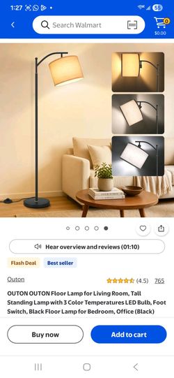Floor Lamp for Living Room, Tall Standing Lamp with 3 Color Temperatures LED Bulb,Foot Switch, Black Floor Lamp- for Bedroom, Office (Black)
FIRM PRIC