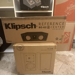 Klipsch RP 140SA Dolby Atmos, RC 62 II, R51M speakers black 