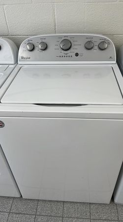 Whirlpool Top Load Washer & Dryer Set – Deep Water, Auto Dry, White