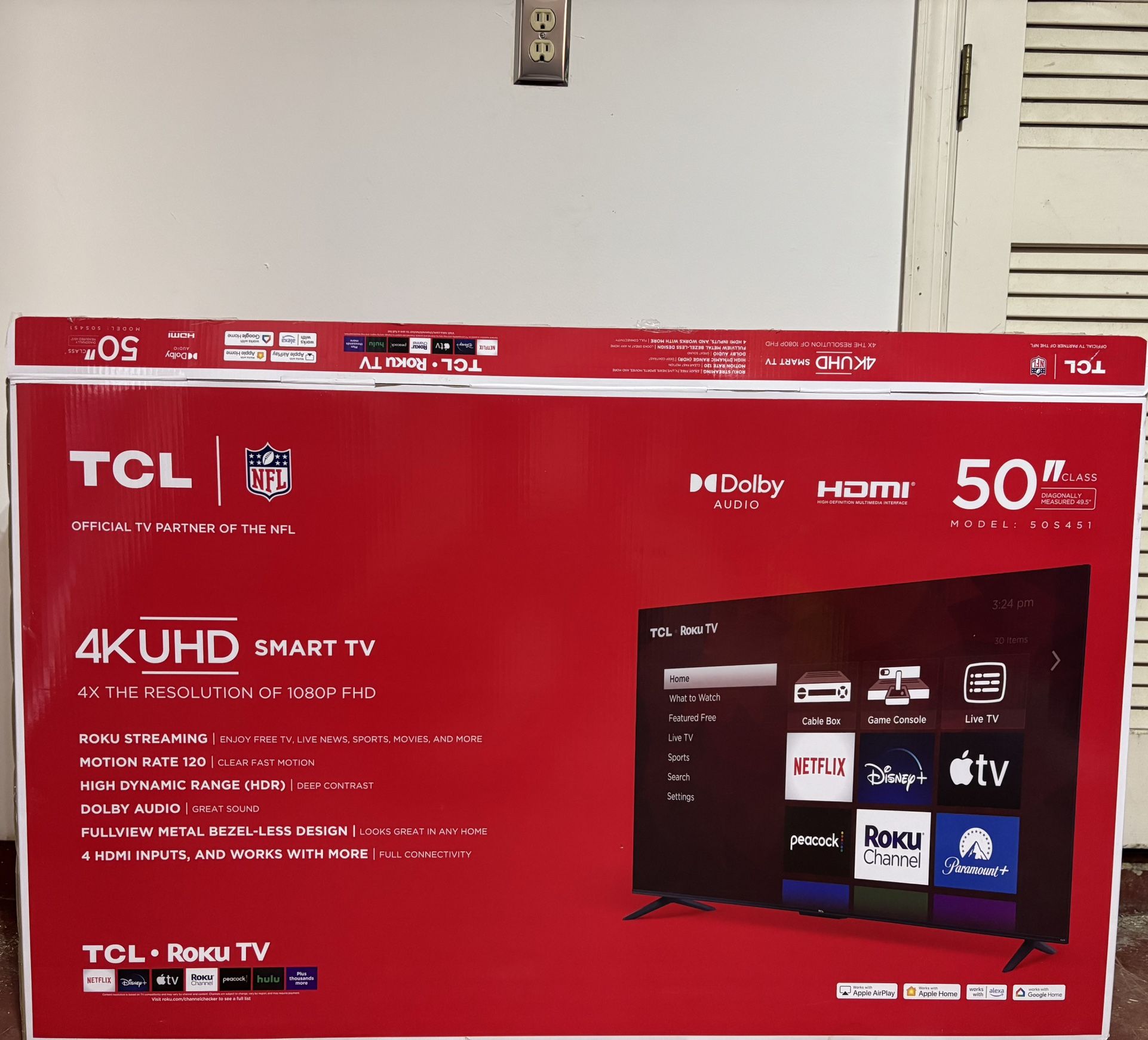 50 Inch 4k TCL Roku Tv