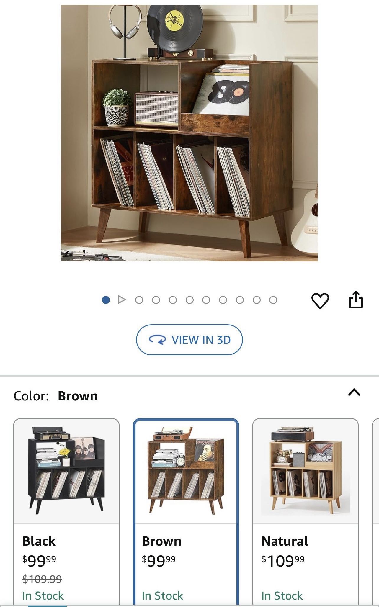 Large Record Player Stand