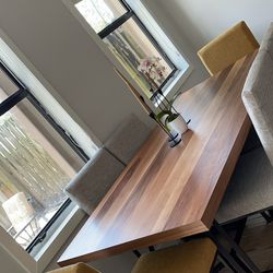 Modern dining table set with chairs