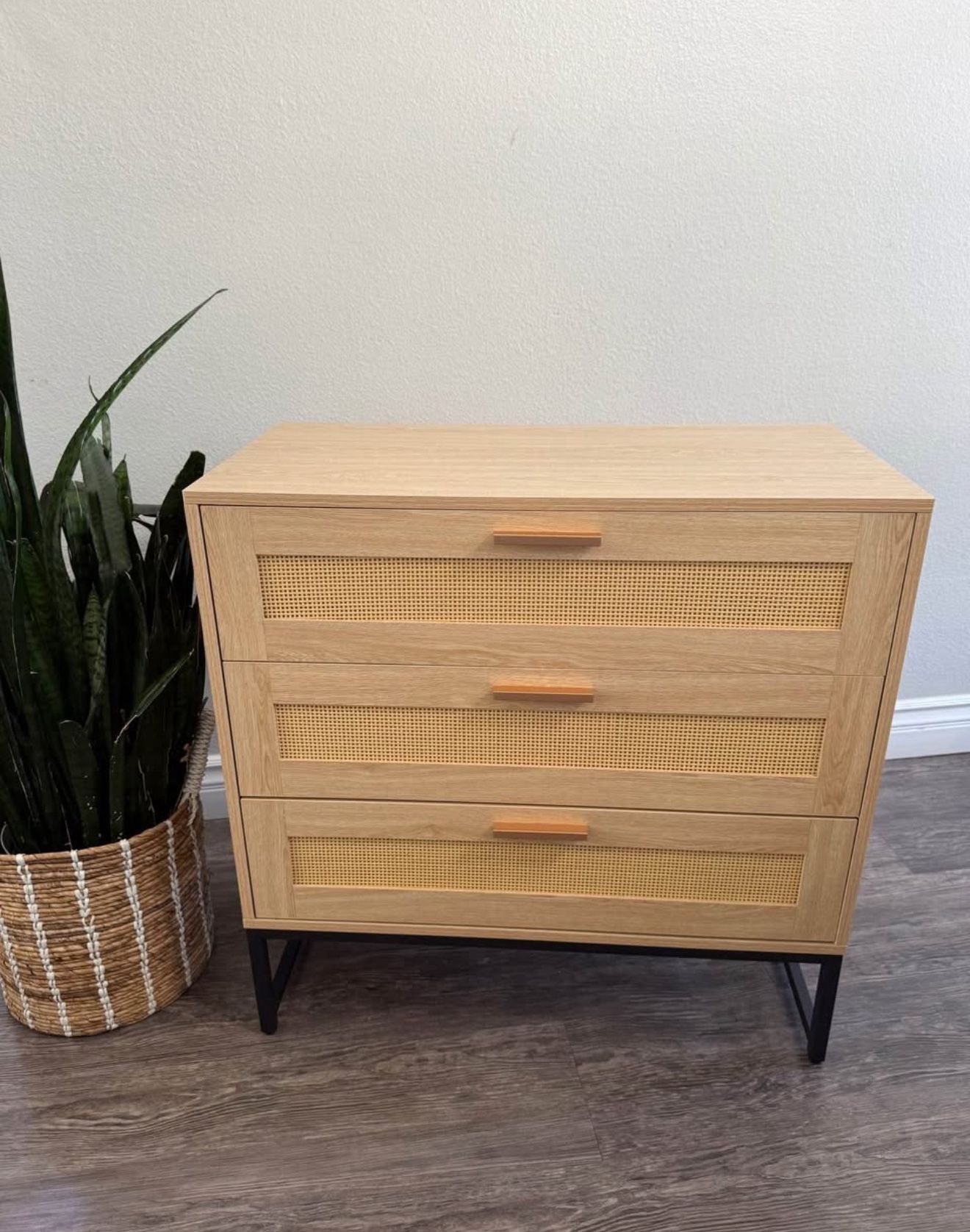 3- Drawer Rattan Cabinet