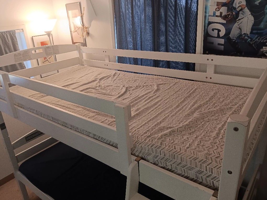 Twin Bed Frame with Foam Mattress