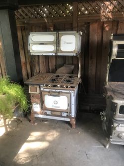 Vintage metal wooden stoves