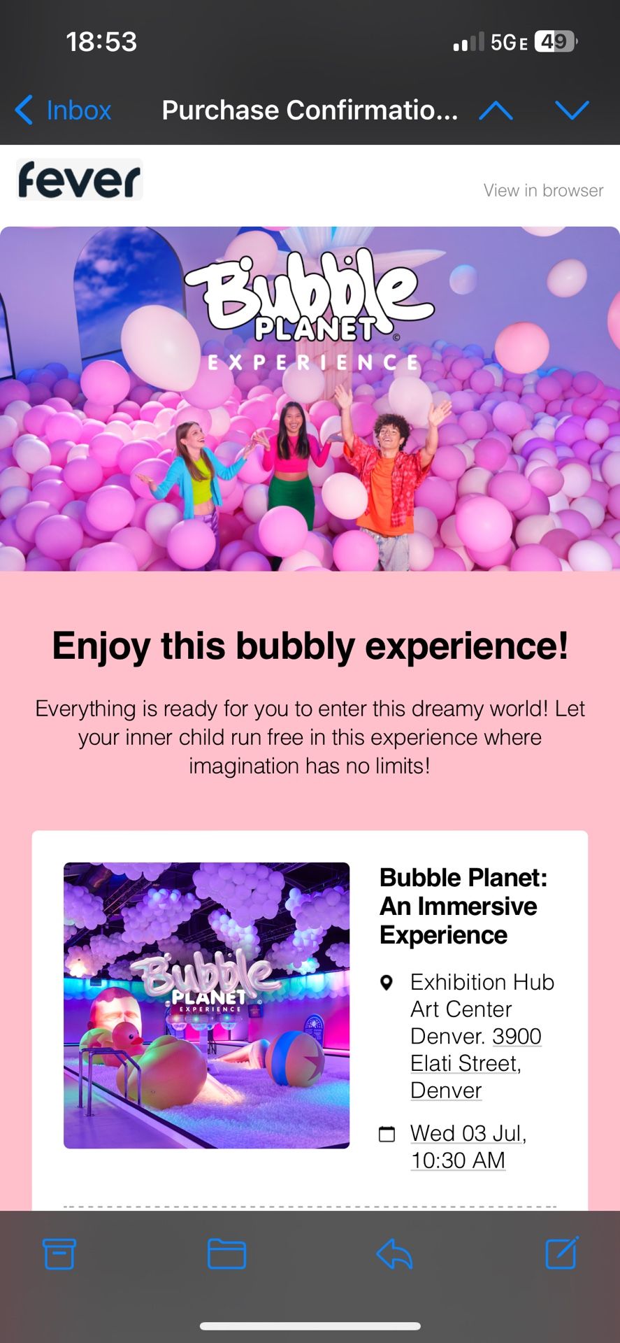 2 Adult Tickets To Bubble Planet Wednesday 10:30am