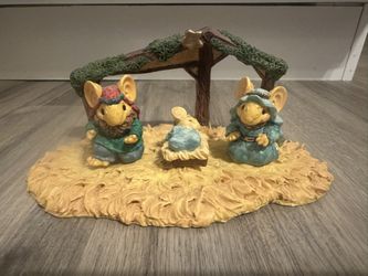 Little Cheesens Ganz Creche Base Joseph Mary Baby Jesus