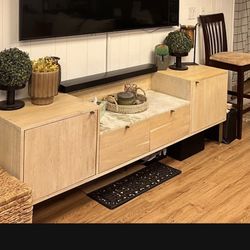 Marble Wood Tv Console 