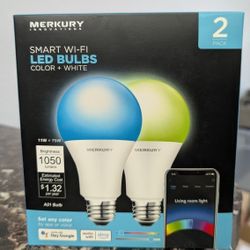 Merkury Smart Wi-Fi LED Bulbs 2 Pack