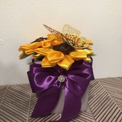 Purple Vase Sunflower Bouquet
