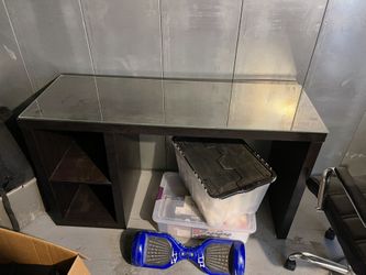 Desk With Custom Glass Top