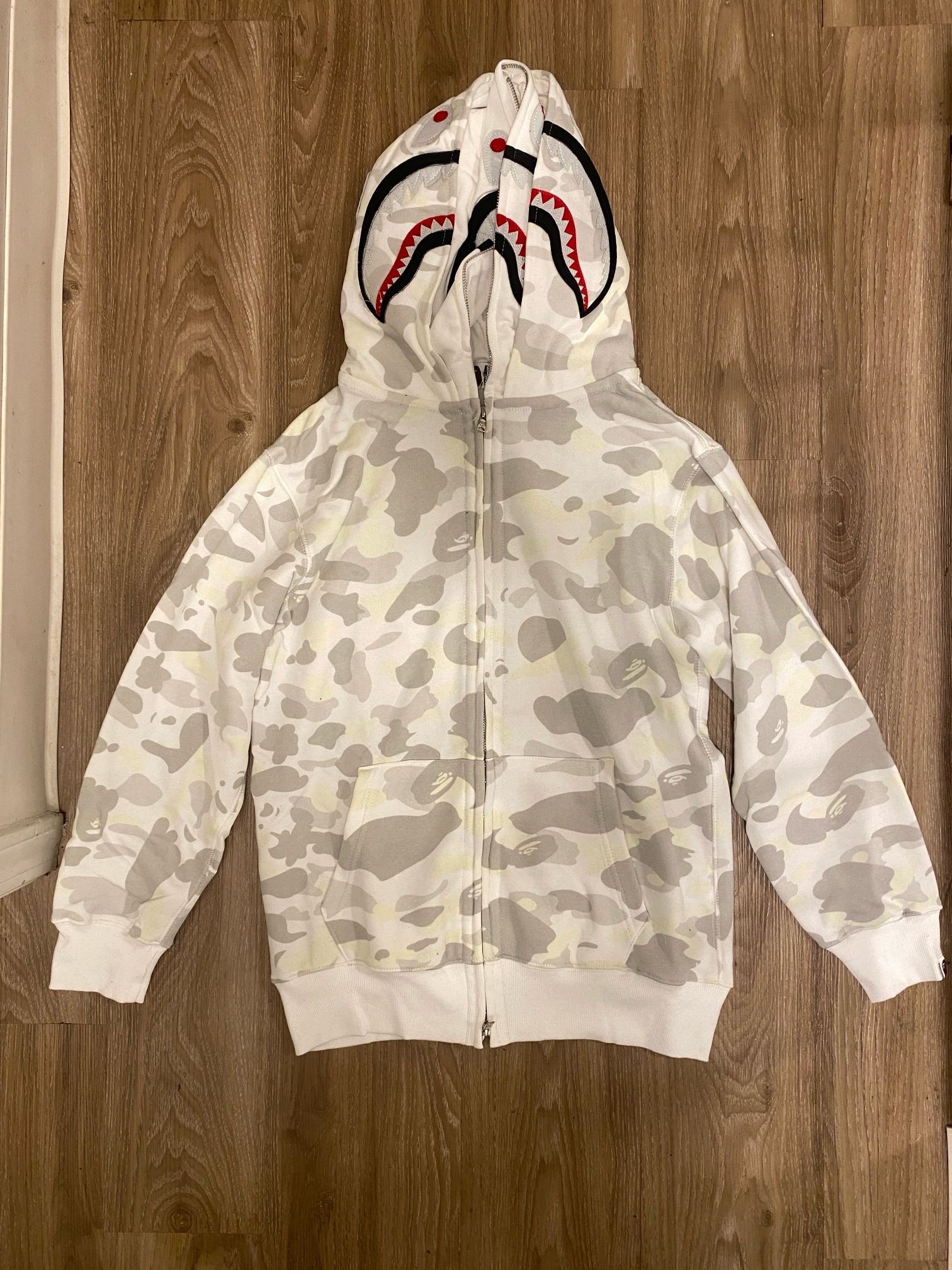 white double bape hoodie