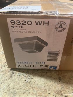 Kichler 9320 WH White Flush Mount Light