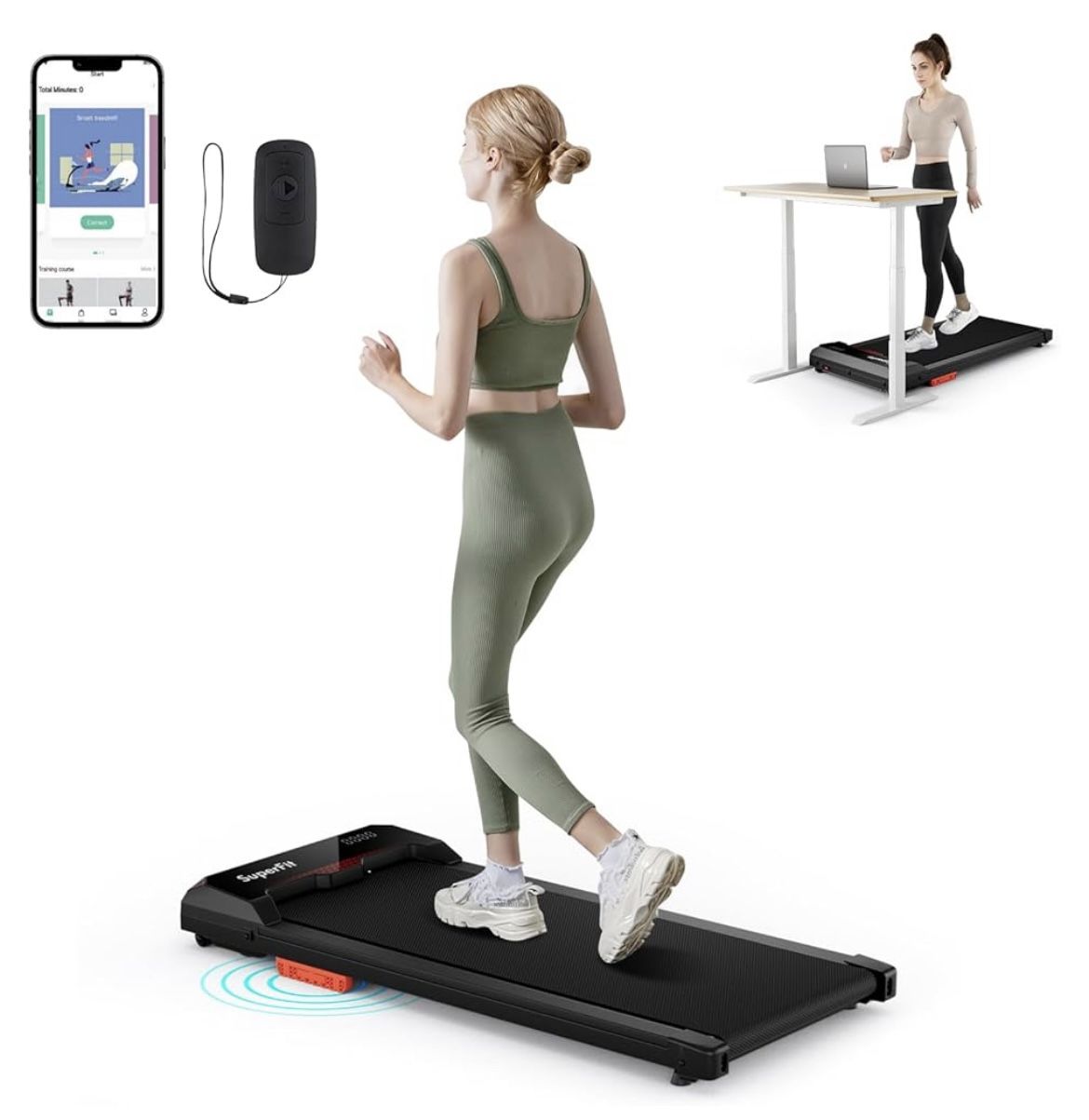 New Walking Pad 2.5HP 340LBS Capacity Under Desk Treadmill with Remote Control