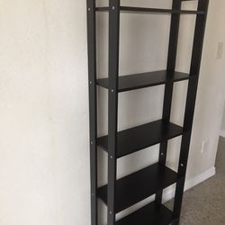 Dark Brown Shelf Bookcase Stand Light Open Stand