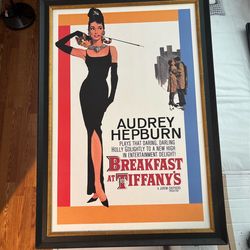 Audrey Hepburn breakfast at Tiffany’s wall art