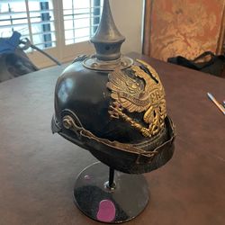 German WWI Leather Pickelhaube Helmet