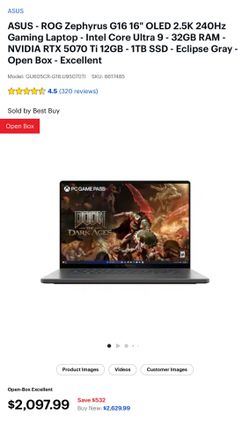Asus Zephyrus G16 5070ti