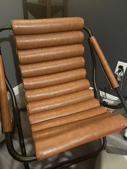 Leather Folding Lounge Chair