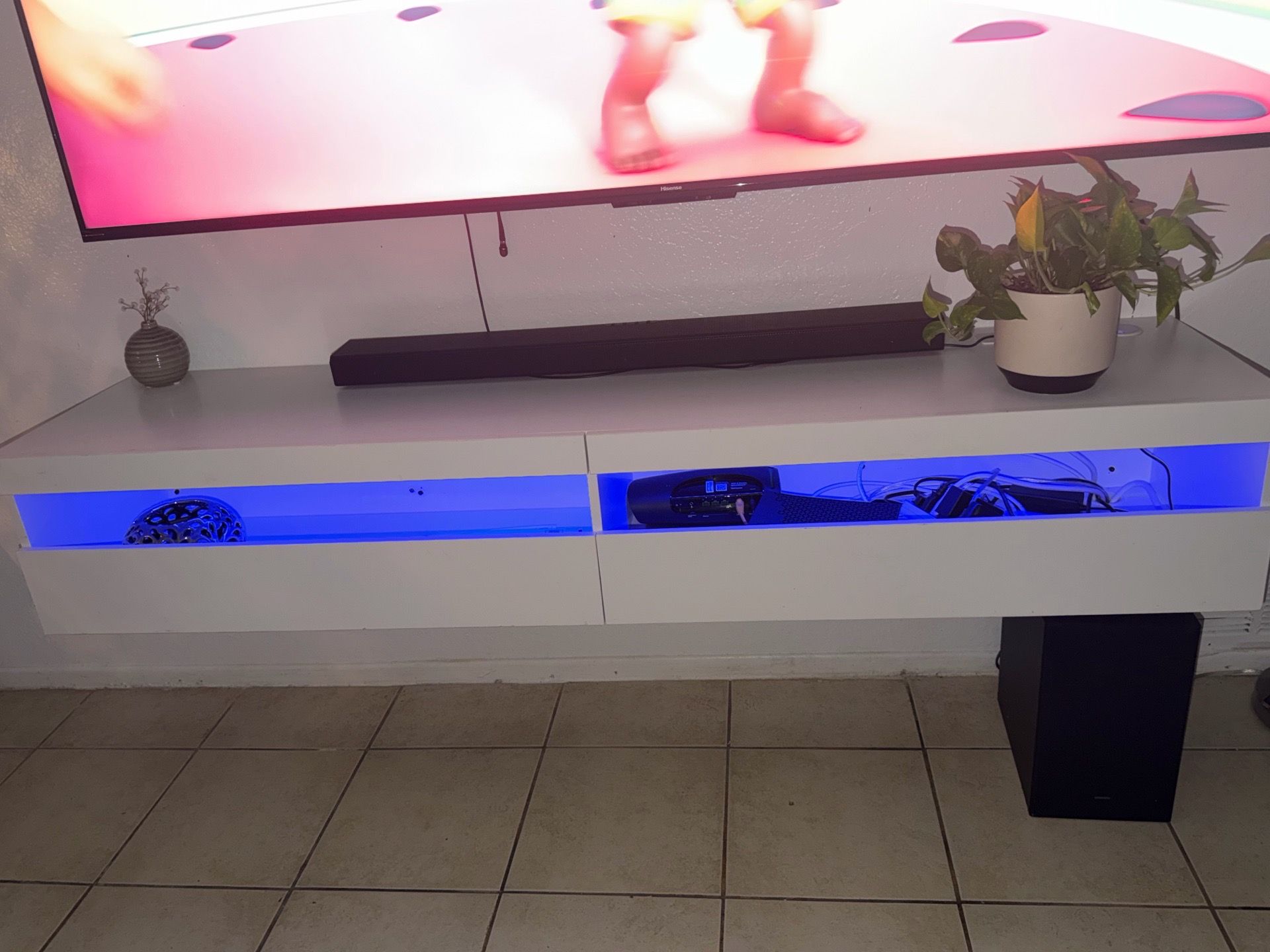 Floating tv stand