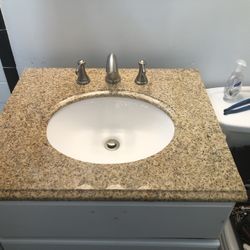 Bathroom vanity top granite 25 1/2 wide 22 deep Color like a beige