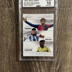 YAMAL/MESSI/VINI JR Triple Graded Gem Mint 10