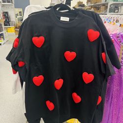 3D Printed Stars and Hearts Graphic T-Shirts