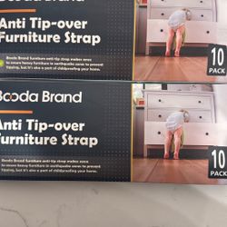 Anti-Tip-Over Furniture Strap  10 Pack (qty. 2)