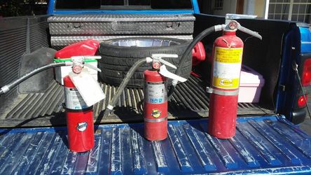 3 fire extinguishers