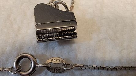 Piano charm with necklace