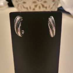 Diamond Accent Earrings Set Of 3 Pairs 