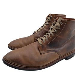 ALLEN EDMONDS 'Higgins Mill' Brown Leather Boots Mens 13 D Dainite Shoe USA $525